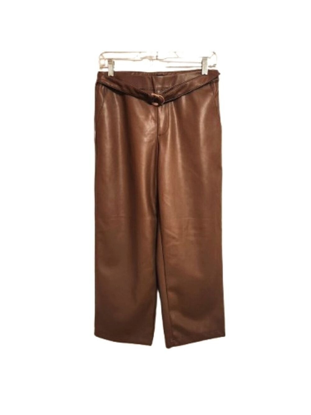Marc New York Faux Leather Wide Leg Crop Pants Size 2